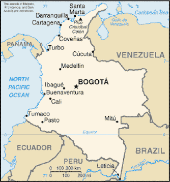 Map Columbia Travel Insurance