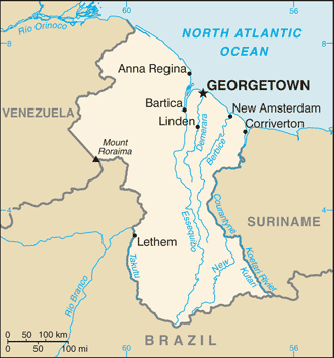 Map Guyana Travel Insurance Map Guyana Travel Insurance